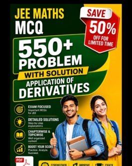 550+ Application of Derivatives MCQ PDF for JEE Main Maths