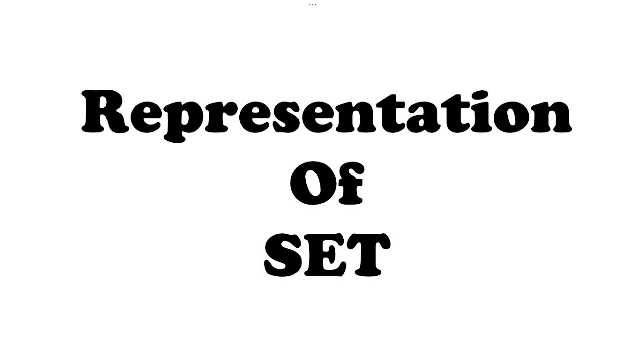 Set representation method in Mathematics - RADIUS JEE