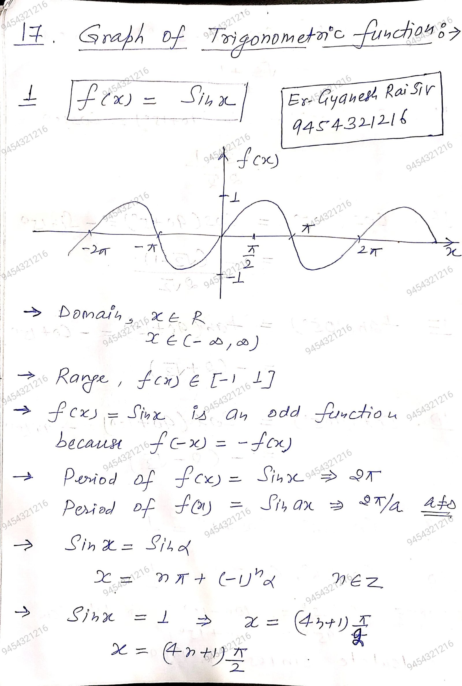 Trigonometry Formula and Concept Download pdf RADIUS JEE