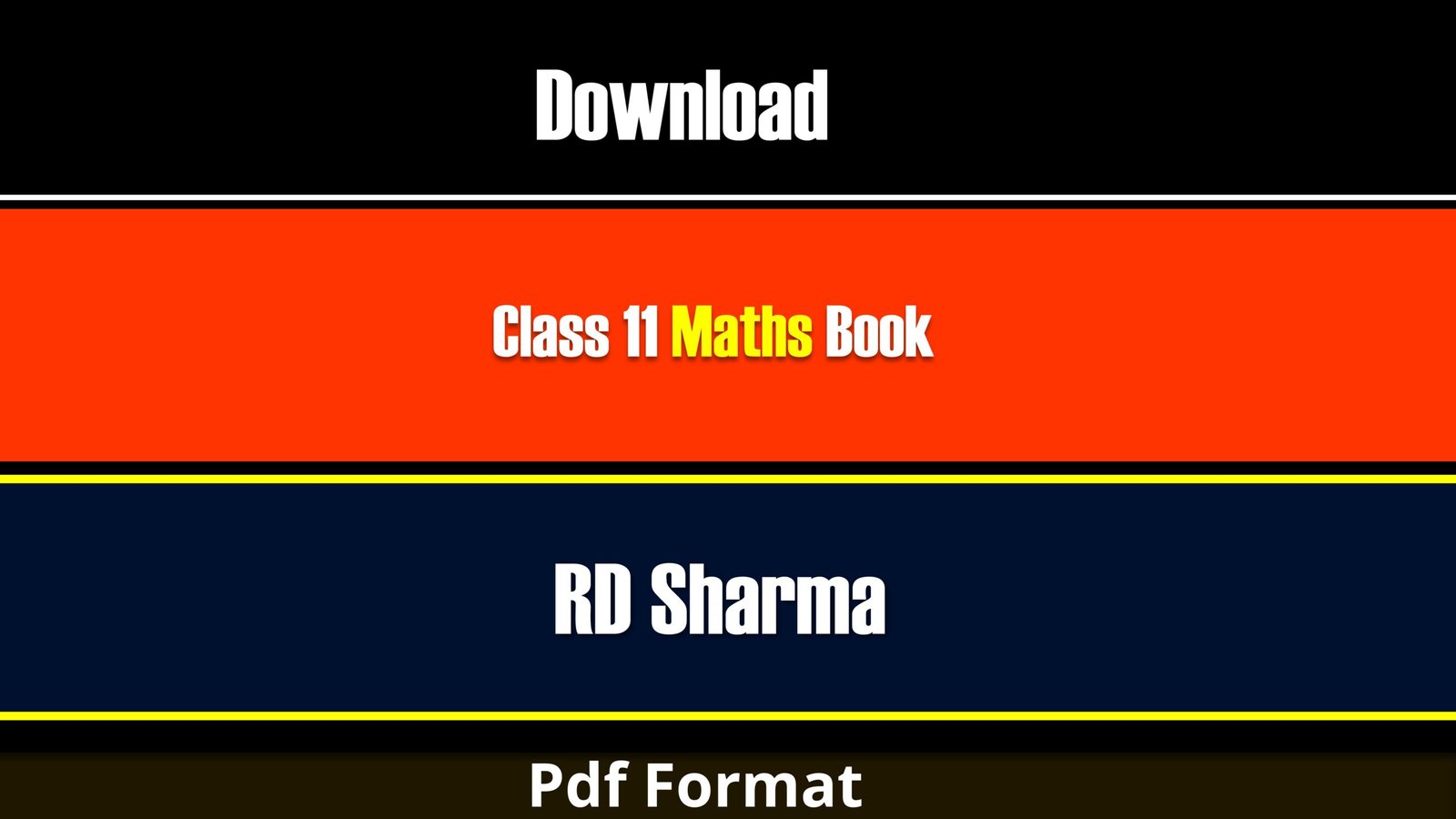RD Sharma Maths Class 11 pdf