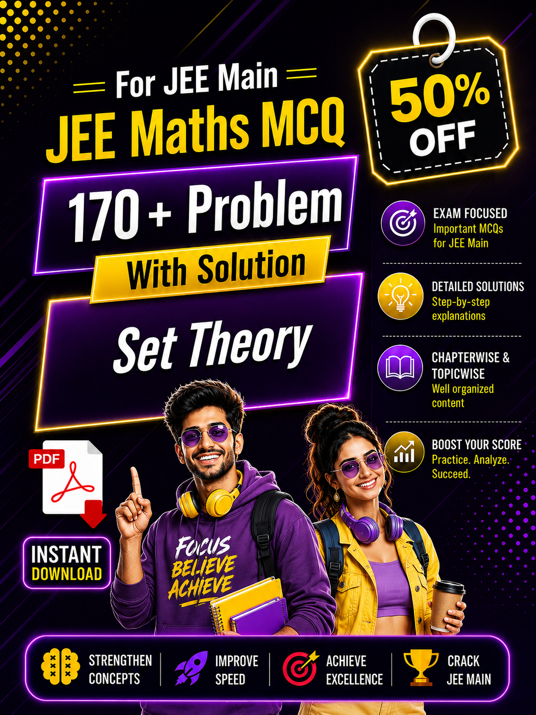 JEE Main Maths Set Theory Practice PDF | 170+ MCQs
